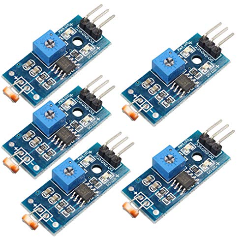 DollaTek 5Pcs Digitales Licht Intensitätssensormodul Fotowiderstand Photowiderstand für Arduino UNO