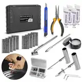 STAHLWERK Reifenreparaturset 72-teilig | Reifenreparatur Kit Kfz | Flickset Auto Motorrad | Notfallwerkzeug
