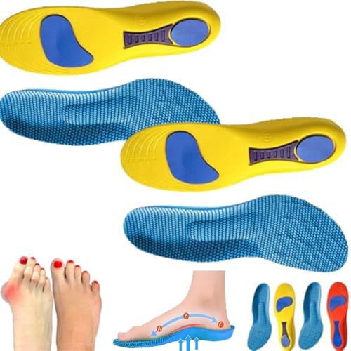 Comfysole Norelie Ballenzeh Einlegesohlen, Norelie ComfySole Komfort Orthopädische Einlegesohlen, Plantarfasziitis und Fußschmerzen, Fußgewölbestütze Druckentlastend (Gelb, 2 Paar, 39-40)