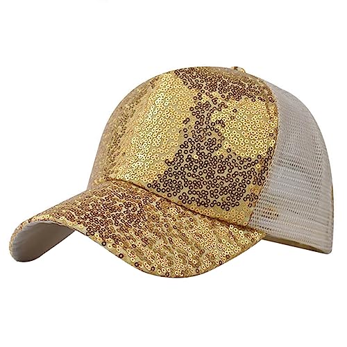 Trucker Cap atmungsaktiver, farbwechselnder Sonnenschutzhut, Kappe mit Netz Mützen Winter (Yellow, One Size)