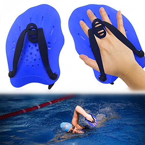Unisex Erwachsene Schwimm-trainingsgerät Kinder Handpaddel Trainingstool Hand Paddle für Schwimmen, Einstellbar Schwimmpaddel Unterarm Kraftkraft Trainingshilfe Pool Übungsgerät Zubehör