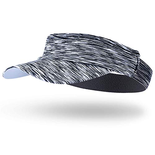 Arcweg Visor Elastisch Sonnenschild Mit Frottee Stirnband Tragbar Schweißaufnehmbar Sonnenhut Visor Hat Sport Cap Schirm für Tennis Running Golf Wandern (Grau, One Size)