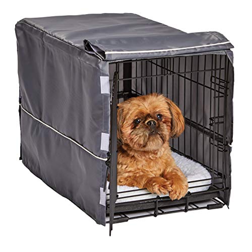 New World BCVR-22GY Hundebox-Abdeckung, Sichtschutz für Hundeboxen von New World, maschinenwaschbar und trocknergeeignet; hellgraues Designer-Muster