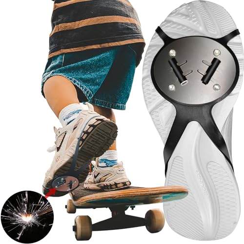 TUOBITUO Skateboard-Zubehör, Funken für Schuhe, Sohle, Feuerstein, Funkenplatte, Spark King Prometheus, Motorradfunken, Schuhfunken, Schwarz, Gummi