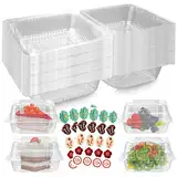 Surflyee 50 Stück Cupcake-Boxen Klare, Einzelne Kuchenboxen, 4.2 Inch Individuelle Cupcake-Box für Große Muffins, Salat, Käse, Kuchen, Pasta, Geeignet für Geschenke, Party, Hochzeit, Konditorei