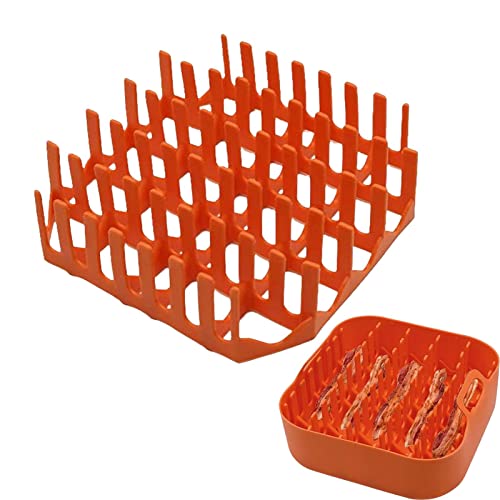 Bacon Cooker aus Silikon für Backofen, hitzebeständiger Bacon Halter zu Kochen im Ofen, Zubehör für Luftfritteuse, Küchenzubehör zum Backen von, Wurst