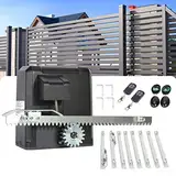 CO-Z Schiebetorantrieb Set bis 600 kg oder 12M Schiebetor Hoftorantrieb 200w Garagentorantrieb mit 2 Fernbedienung Toröffner mit 8 Zahnstangen Sliding Door Actuator (Schiebetorantrieb Set)