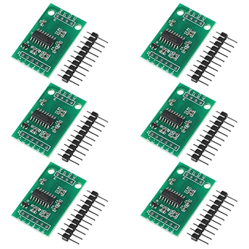 6 STÜCKE HX711 Wägezellenverstärker Breakout Wägesensoren Werbemodul Gewicht Analog-Digital-Wandler Zweikanal-24-Bit-Präzisions-A/D-Modul Drucksensor für Arduino Raspberry Pi Mikrocontroller