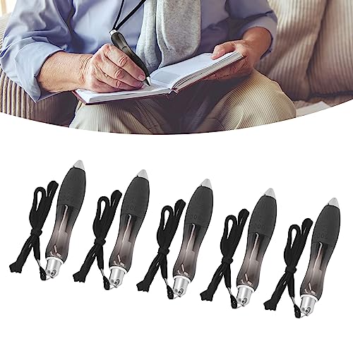 LUCKDANO 5 Große, Gewichtete Stifte mit Breitem Griff – Leicht zu Greifender Stift für Arthritis, Parkinson, Geringe Griffstärke – Rutschfest, Multifunktional, Reduziert Ermüdung der Hand