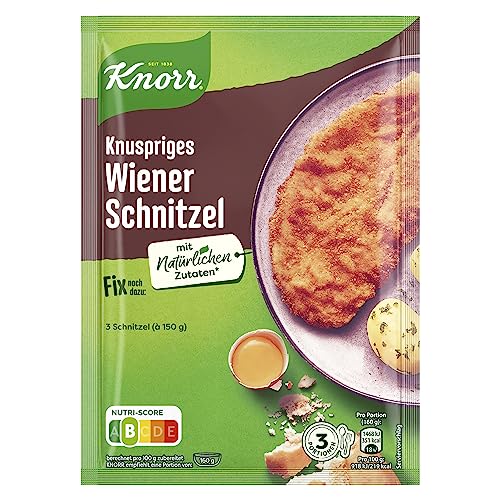 Knorr Fix Würzmischung Knuspriges Wiener Schnitzel für ein leckeres Schnitzel Gericht mit natürlichen Zutaten 90 g