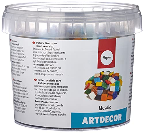 Rayher Hobby Rayher Artdecor Mosaik Mix 1x1cm, ca.1500Stück, Dose 1kg , Bunt gemischt, 1453049