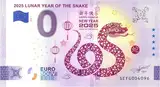 0 Euro Schein 2025 Jahr der Schlange · 2025 Lunar Year of The Snake · Souvenir o Null € Souvenirschein