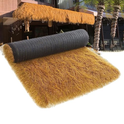 Künstliches Stroh, Synthetisches Stroh, Grasdach, Tiki-bar-dach, Verwendet Für Gartenzäune, Dächer, Tiki-kabinen, Bars, Partydekorationen, Robust Und Langlebig Mit Einer Langen Lebensdaue(Size:0.5*1m)