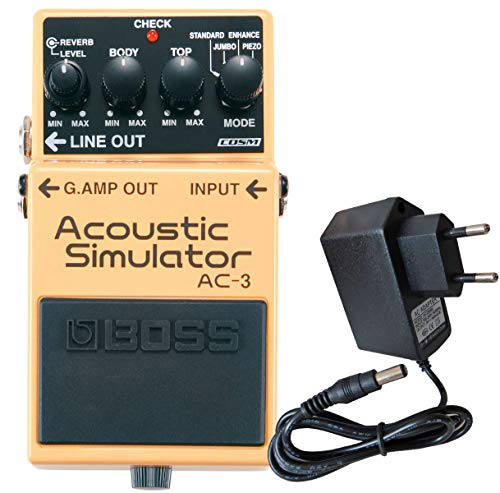 Boss AC-3 Acoustic Simulator Effektgerät für E-Gitarre + keepdrum Netzteil 9V