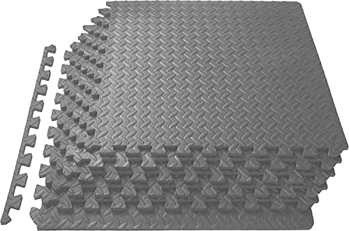 Meisterhome - 60x60x1cm - 15 Stuck - 5.4 m² - Anthrazit Schutzmatten Set Puzzlematte Bodenschutz Matte - Puzzle Bodenschutzmatten Unterlegmatte | Fitnessmatte Turnmatte Sportmatte Trainingsmatte