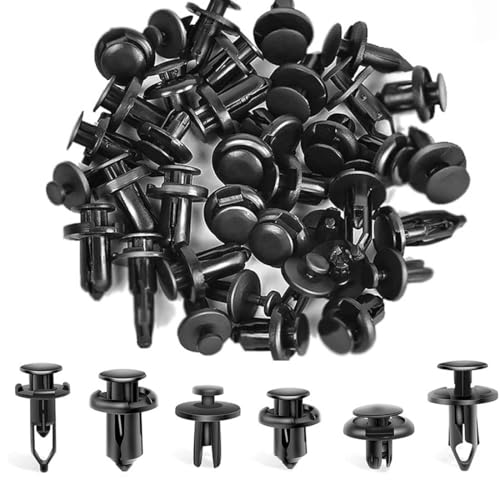 120 Stück Befestigungsclips Auto Clips Set, 6 Arten Türverkleidung Clips Nylon Stoßstange Spreiznieten Karosserie Clips Kunststoffniete Befestigungssatz Clips für Auto,befestigungsclips auto