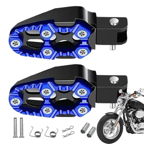 Fruusv Motorrad-Fußrasten,Fußrasten für Motorräder | Motorrad-Highway-Fußrasten,Motorsportteile aus Aluminiumlegierung, Fahrzubehör, rutschfeste Beifahrerpedale für den täglichen Pendelverkehr