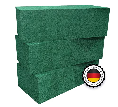 DAS ORIGINAL - ELES VIDA® - Blumensteckschaum - Nasssteckschaum Set 23 x 11 x 7,5 cm Steckmoos, Steckmasse, Steckziegel für Blumengestecke - Steckschwamm, Basteln, Feiern - DEUTSCHE HERSTELLUNG