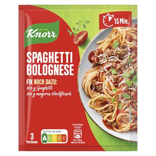 Knorr Fix Würzmischung Spaghetti Bolognese für ein leckeres Nudelgericht mit natürlichen Zutaten 40 g