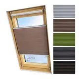 ourdeco® Universal Dachfenster Thermo-Wabenplissee/55 x 141 cm beige(Breite x Höhe)/lichtundurchlässig, verdunkelnd, Thermo- und Hitzeschutz