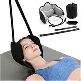 Nacken-Kopf-Hängematte, Schmerz-Hals-Traktionsgerät, Nacken-Kopf-Traktionsgerät Schulter, ideal für Physiotherapie und Nackenschmerzenlinderung, mit kostenloser Schlafmaske
