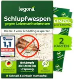 Legona® Schlupfwespen gegen Lebensmittelmotten | 2 Karten à 1 Lieferung | Effektive Bekämpfung von Lebensmittel Motten | Alternativer Mottenschutz zu Mottenfalle Lebensmittel, Mottenspray