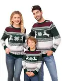 Weihnachtspullover Familie Set Pulli Pullover Weihnachten Herren Sweatshirt Pullis Sweater Damen Kinder Jumper Weihnachtspullis Christmas Winterpullover Jungen Mädchen, Mehrfarbig,150