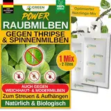 GREEN GUARDIA Power Raubmilben Mix gegen Thripse & Spinnmilben– 1 Mix mit 2 Tüten - Biologisches Mittel zur effektiven Thripse Bekämpfung–Umweltfreundlich, chemiefreie Mittel,einfache Anwendung