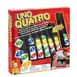 Mattel Games Uno Quatro, Steine nach Farben oder Zahlen sortieren, mit Aktionssteinen, Perfekt als Kinderspiel, Reisespiel oder Gesellschaftsspiel, ab 7 Jahre, HPF82