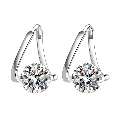 Warehouse Deal Preisfehler, Diamant Creolen Silber 925 Ohrringe, Geschenke für Mama Meine Bestellungen Preisfehler Angebote Des Tages Heute Deal Geschenk Freundin Geburtstag