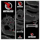 RUTHLESS Dartmatte | strapazierfähige, rutschfeste und langlebige Teppich-Dartmatte für den Boden, Schwarz (Drachen)