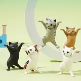 BUENTYA 5 Stück Tanzende Katzen Stiftehalter Dancing Cats Holder Sarg Tanzende Katze Lustiger Katzenhalter Tanzende Katze Kopfhörerständer Katzenhalter Schreibtischständer Katzen Stiftehalter für Büro