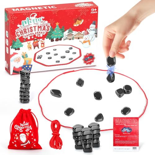 25 PCS Magnetisches Schachspiel, Magnetisches Tischspiel, Magnetisches Schachbrett, Puzzle Damespiel für Kinder und Erwachsene, Tragbares Schachbrett für Familientreffen/Camping