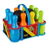 Idena 40116 - Kegelspiel Set XXL, Bowling für Kinder, 10 Kegel aus Kunststoff und 2 Kugeln, für zu Hause oder im Garten, ca. 20 x 20 x 30 cm