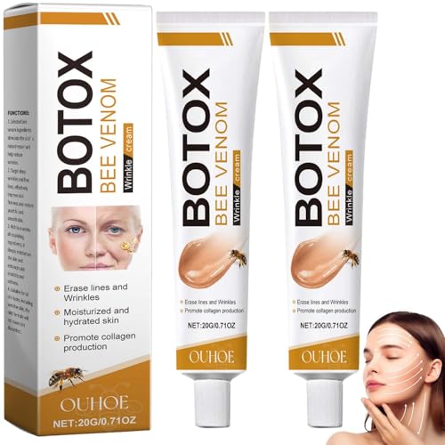 Bienengift Anti-Falten-Creme, New Bienengift-Faltenentfernungscreme, Anti-Falten-Feuchtigkeitscreme für Gesicht und Hals, Bee Venom Anti-Falten-Creme für alle Hauttypen (2)