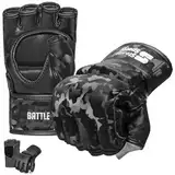 MMA-Handschuhe für Männer und Frauen, 12 mm Dickes PU-Leder, Grappling-Handschuhe, Muay Thai, Kickboxen, Sparring, Boxsack, Boxtraining, Käfigkampf, Kampfsport (Camo, S)