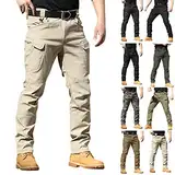 Cargohose Herren Baggy, City Special Service Hosen Militär Fan Ix7 Multi Pocket Latzhose Arbeitshose Männer Arbeitslatzhosen Slim Fit Pants Laufhose Casual Trousers Mesh Engelbert (M, Armeegrün)