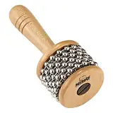 Nino Percussion Cabasa Instrument Small - Kleines Musikinstrument für Kinder ab 4 Jahren - Birkenholz, Natur (NINO701)