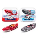 ROBO ALIVE ZURU Robo Boats, White Shark & Dino Shark Boat, 2 Pack, (Amazon Exclusive)