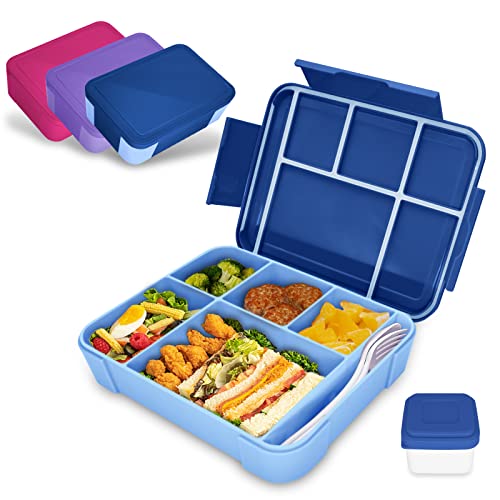 IJIAMY Brotdose Kinder mit Fächern, Bento Box Kinder, Auslaufsicher Lunchbox Kinder, Brotbox für Mädchen & Jungen, Snackbox, Perfekt für Schule, Kindergarten & Ausflüge