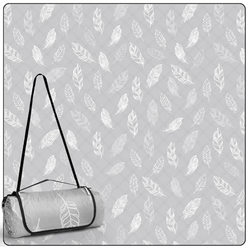 DEWUR Picknickdecke wasserdicht waschbar, Stranddecke Sandfrei XXL Campingdecke Strandmatte isoliert mit wasserdichter Unterseite (200 x 200 cm, Grau)