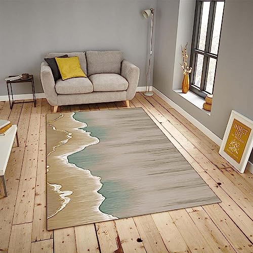 Bereich Teppich 3D Gedruckt Anti-Rutsch-Teppich Home Decoration Thema Wohnzimmer Teppich Einfaches Plankenmuster -Polyester-Soft-Touch,Leicht Zu Reinigen 31,4 X 62,9 Zoll -2J2Q/O6U