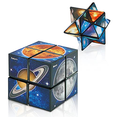Euclidean Cube Sternenwürfel Zauberwürfel-Set, Verwandlungswürfel Magische Puzzle-Würfel für Kinder und Erwachsene (Galaxiewürfel)