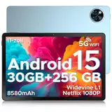 DOOGEE U11 Pro Android 15 Tablet 11 Zoll, 30GB RAM+256GB ROM (2TB TF) 8580mAh, 90Hz Display, Netflix 1080P, Unisoc T7200 Octa Core Tablet PC, 13MP+5MP, 5G WiFi/Widevine L1/ GPS/Face ID/OTG [2025]