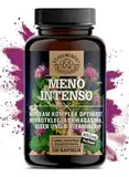 MENO INTENSO® Wechseljahre Komplex +500mg Yamswurzel - WICHTIG: Laborgeprüfte Meno Balance mit Rotklee, Ashwagandha, Rhabarber, Eisen, Vitamin B9+B12 I 120 Stk -DE- SCHEUNENGUT®