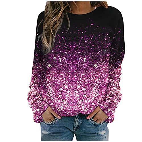 ITISME Damen Pullover Elegant Glitzer Sweatshirt mit Halben ReißVerschluss Glitzer Pullover Hoodie Schwarz Kurz Pullover mit Perlen Pullover Merinowolle Frauen Klamotten Teenager MäDchen