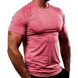 Generisch Herren T-Shirt Muscle Basic Gym Sport Fitness Tshirt T-Shirt Schwarz Tshirt Herren Oversized