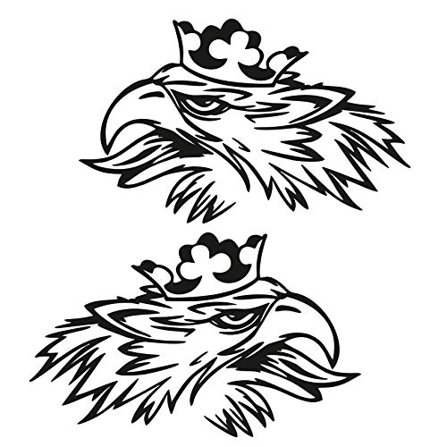 Greif Dekor Aufkleber Set (links und rechts) Aufkleber LKW Folie Rauten Scollops Zacken Ornamente (K075 Schwarz Glanz)