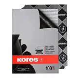 Kores KD78492 Kohlepapier Carboplan A4 100 Blatt, schwarz