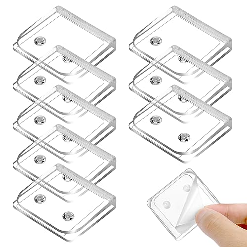 8 Stück Duschvorhang-Clips Selbstklebende Dusch-Spritzschutz Clip Transparente Vorhang Clip Winddichte Vorhang Klammern Badezimmer Gardinenhalter Vorhang Clips für Dusche Verschütten